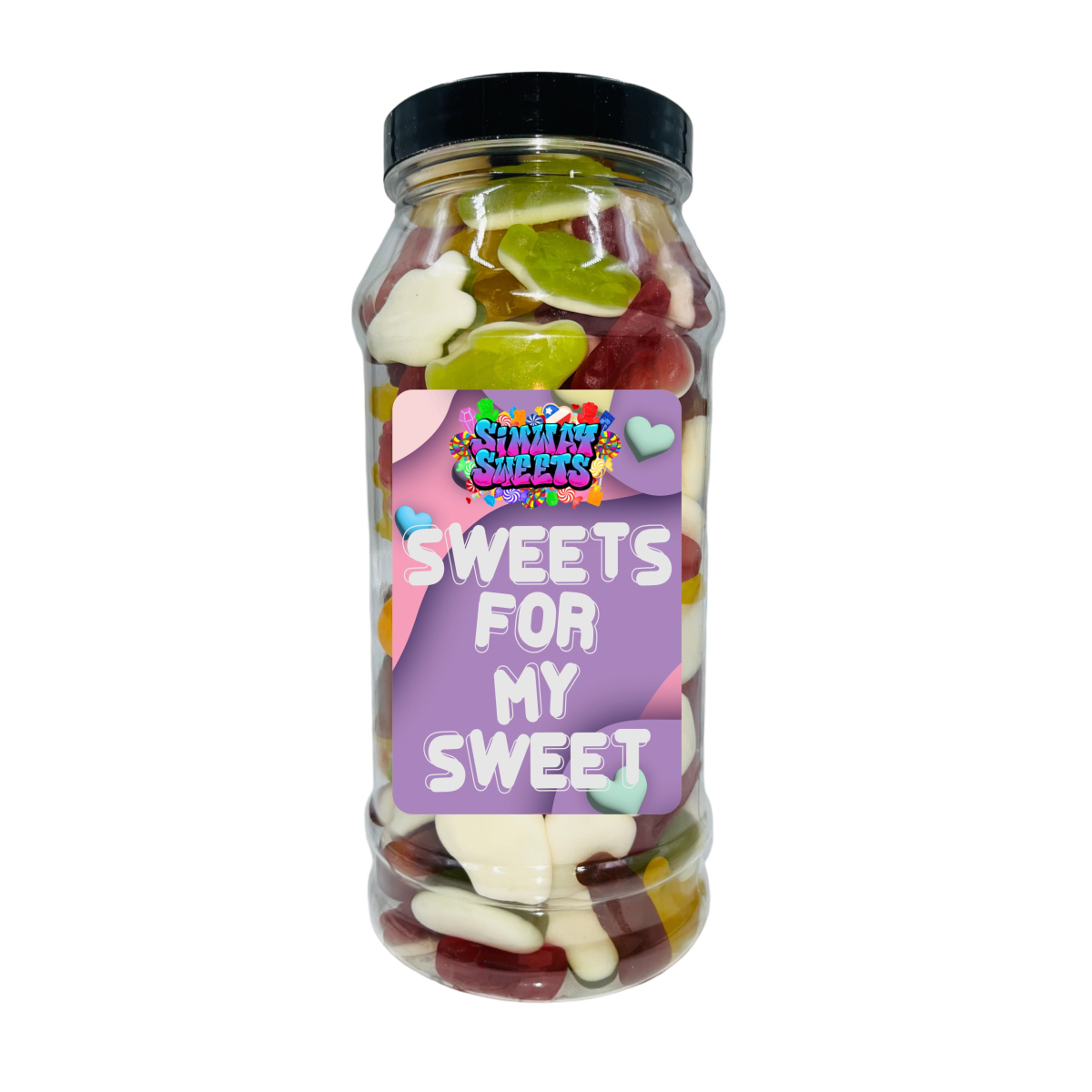 Simway Sweets Cute Couple Girlfriend Boyfriend 'For My Sweet' Gift Sweet Jar - Pick Your Mix!