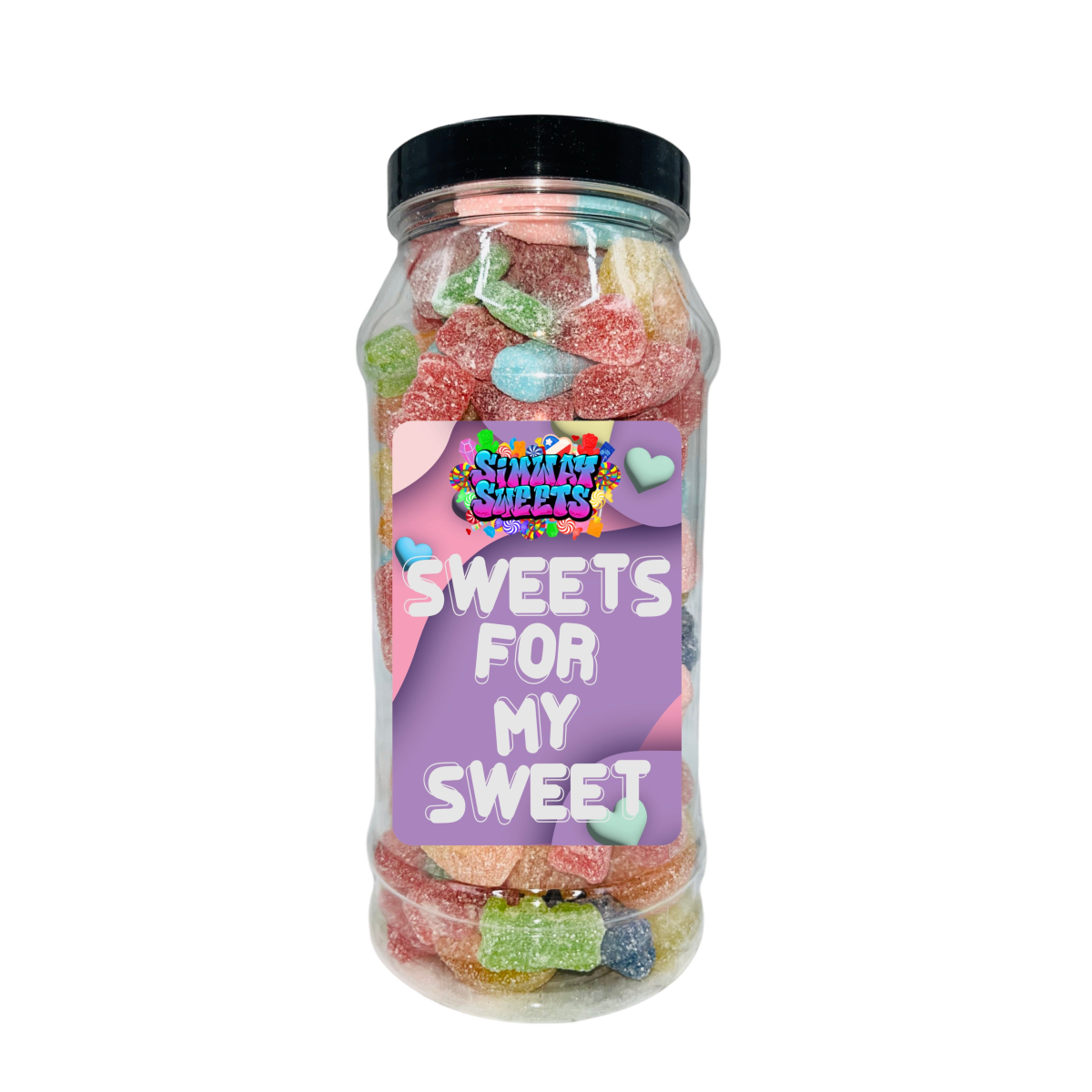 Simway Sweets Cute Couple Girlfriend Boyfriend 'For My Sweet' Gift Sweet Jar - Pick Your Mix!