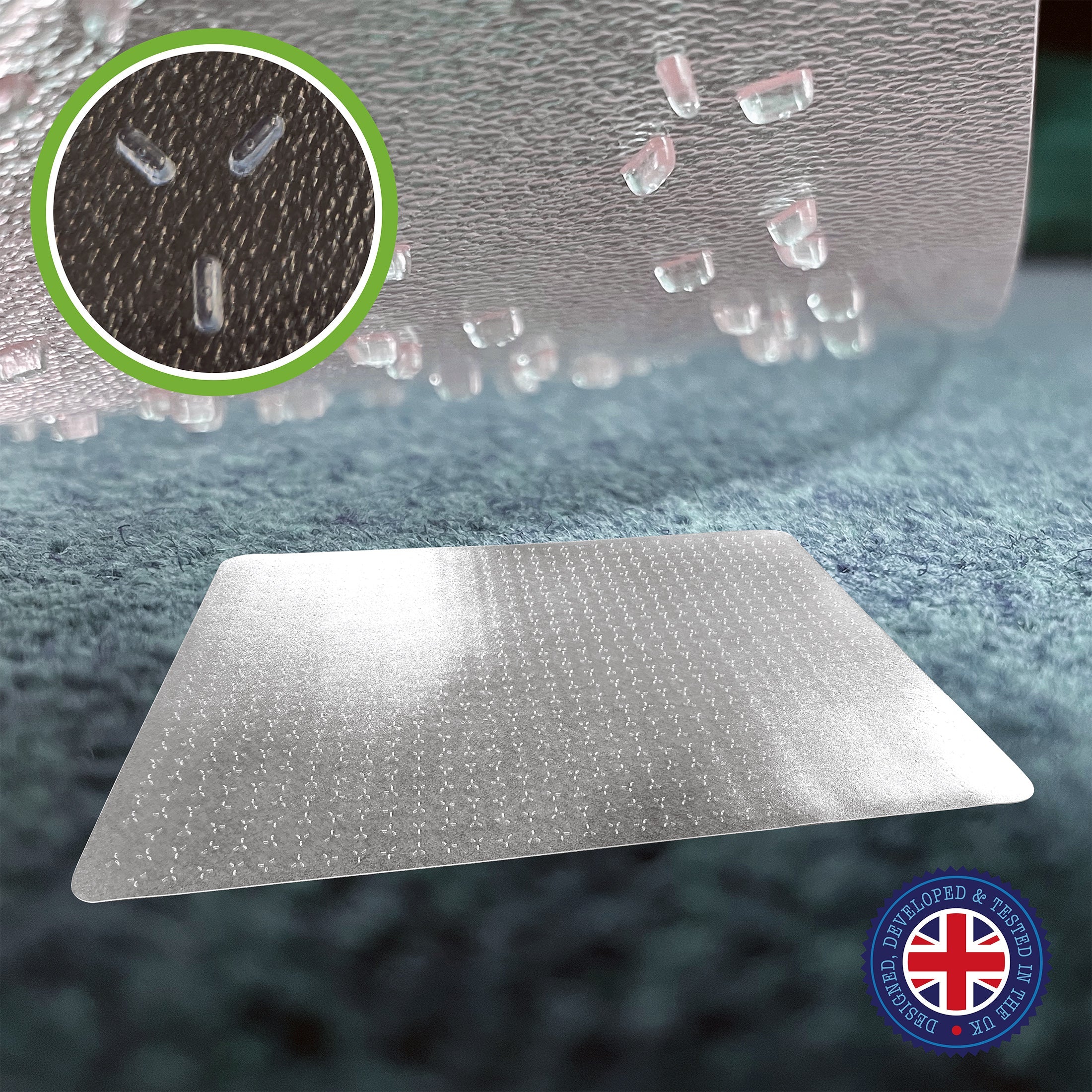 Cleartex TrYlok PVC Chair  Mat for Low Pile Carpets up to 6mm