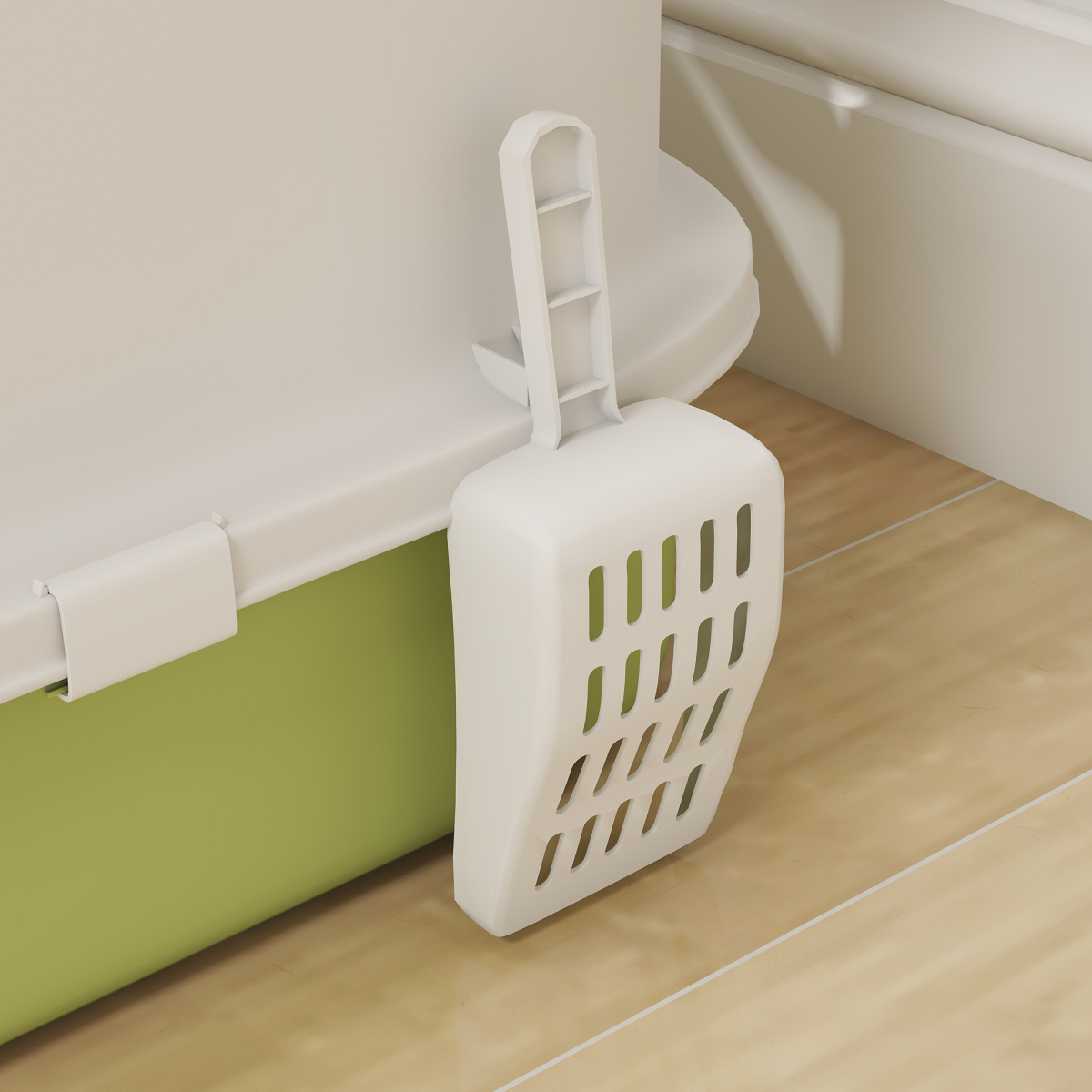 PawHut Cat Litter Box, Hooded Cat Litter Tray with Lid, Scoop