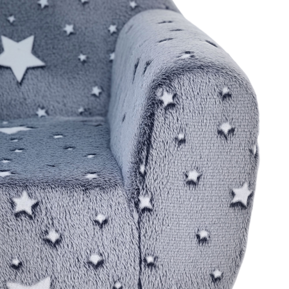 AIYAPLAY Kids Armchair, Glow in the Dark Chair for Bedroom, Grey