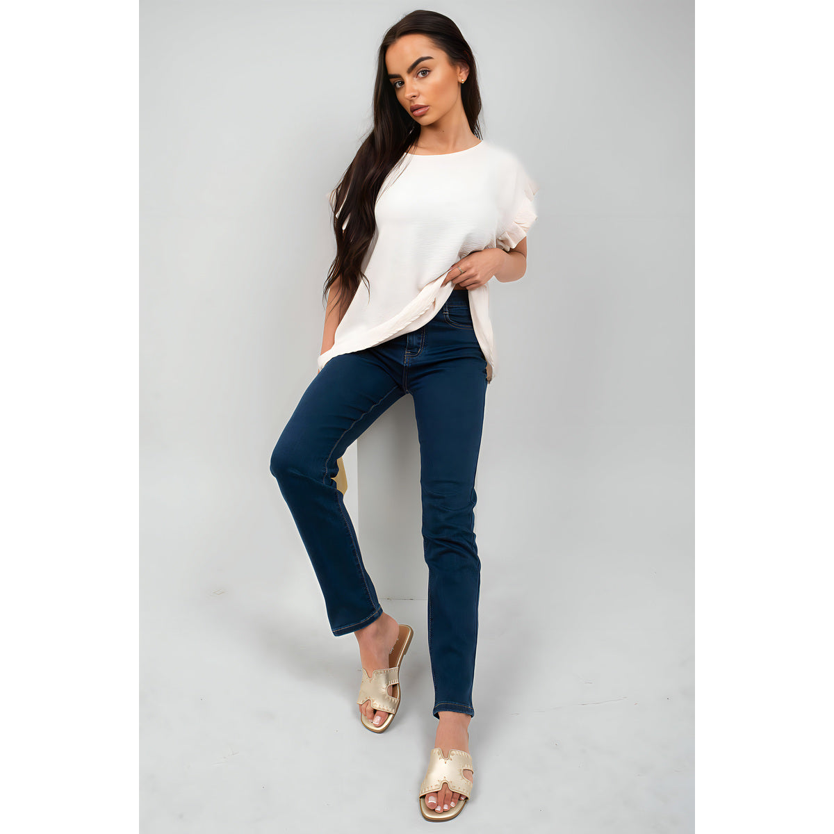 Straight Leg High Waist Jeans
