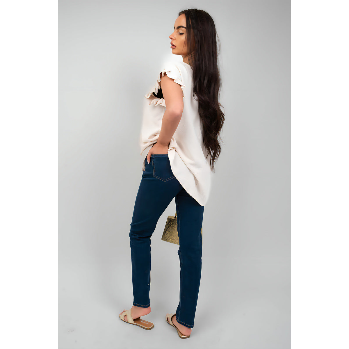 Straight Leg High Waist Jeans