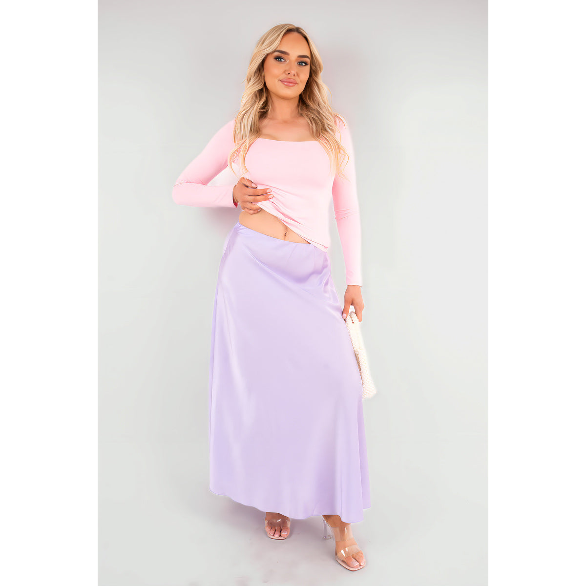 Lightweight High Waisted Maxi Skirt