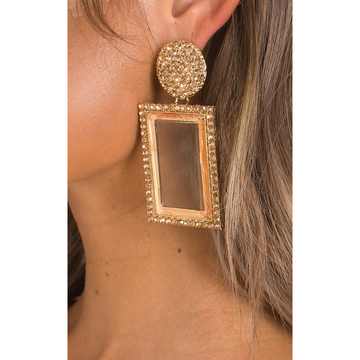 Diamante Drop Earrings