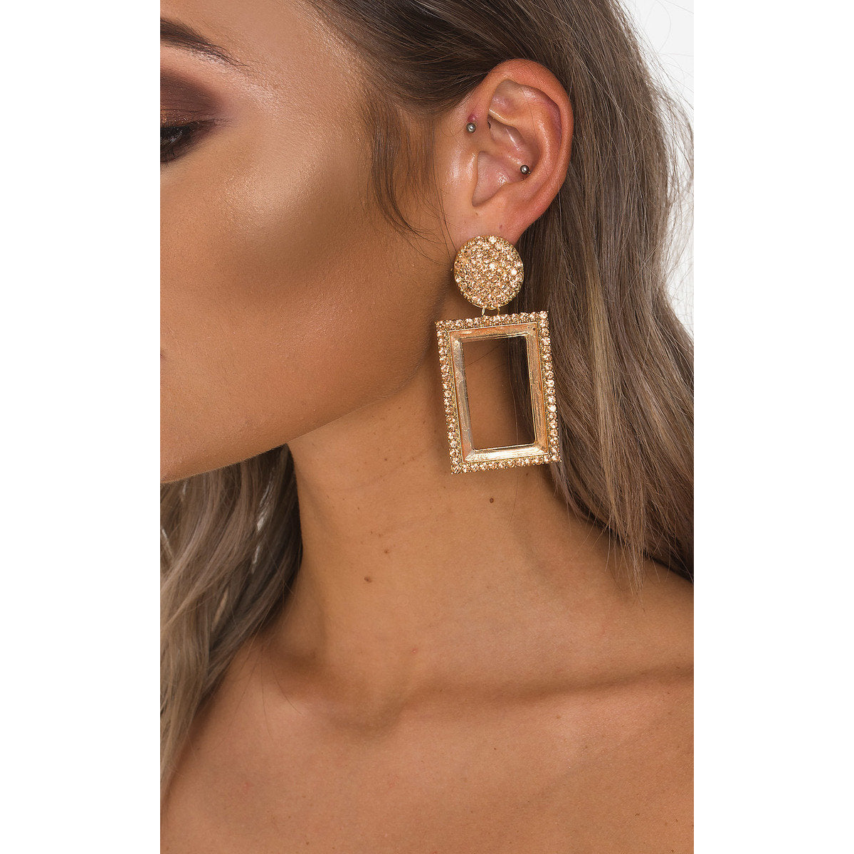 Diamante Drop Earrings