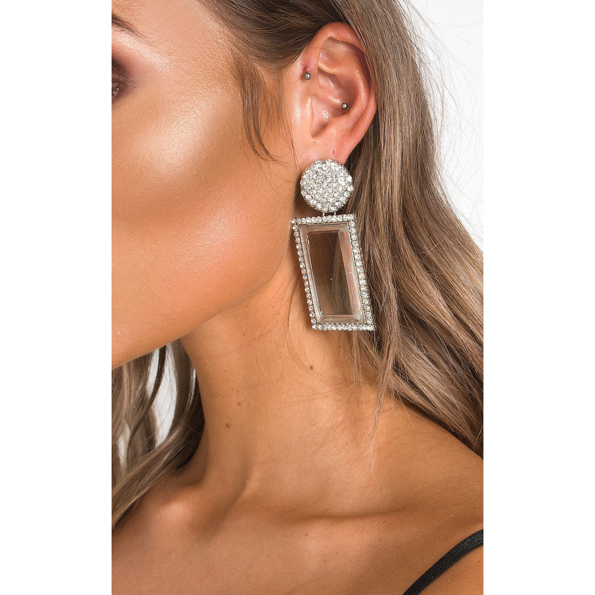 Diamante Drop Earrings