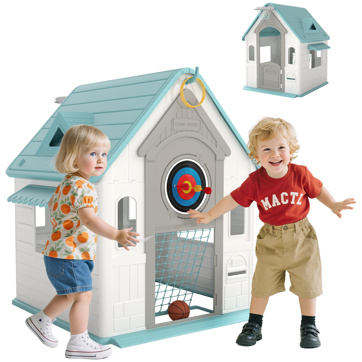 AIYAPLAY Playhouse for Kids Outdoor Indoor, Garden House