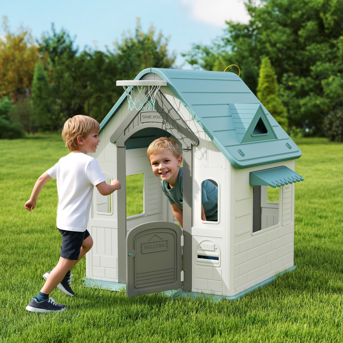 AIYAPLAY Playhouse for Kids Outdoor Indoor, Garden House