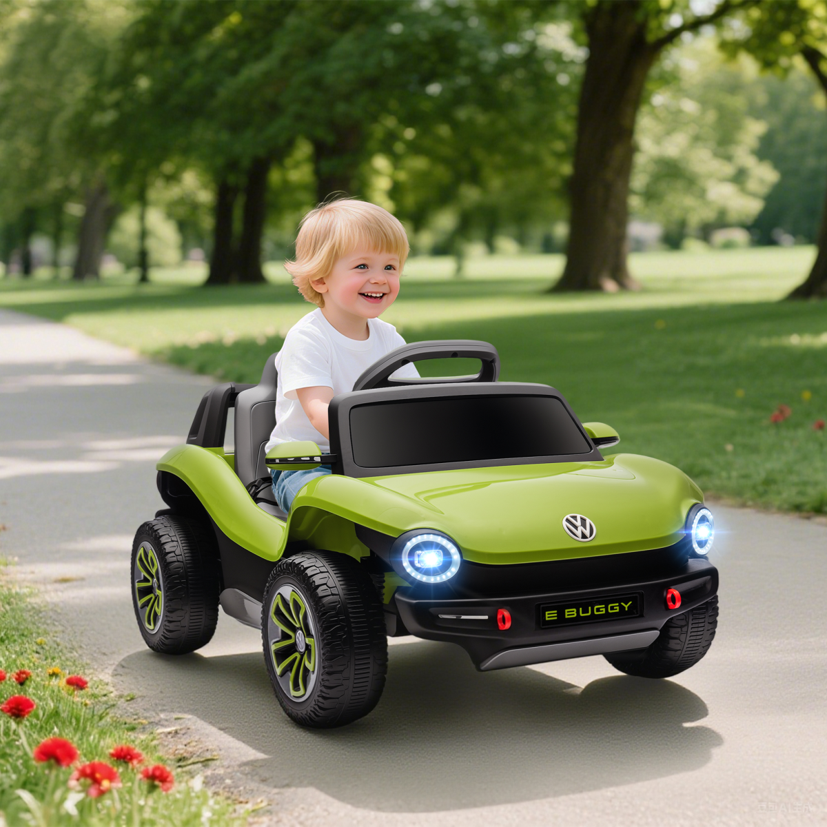 AIYAPLAY Volkswagen Licensed Kids Electric Car w/ Remote, Suspension