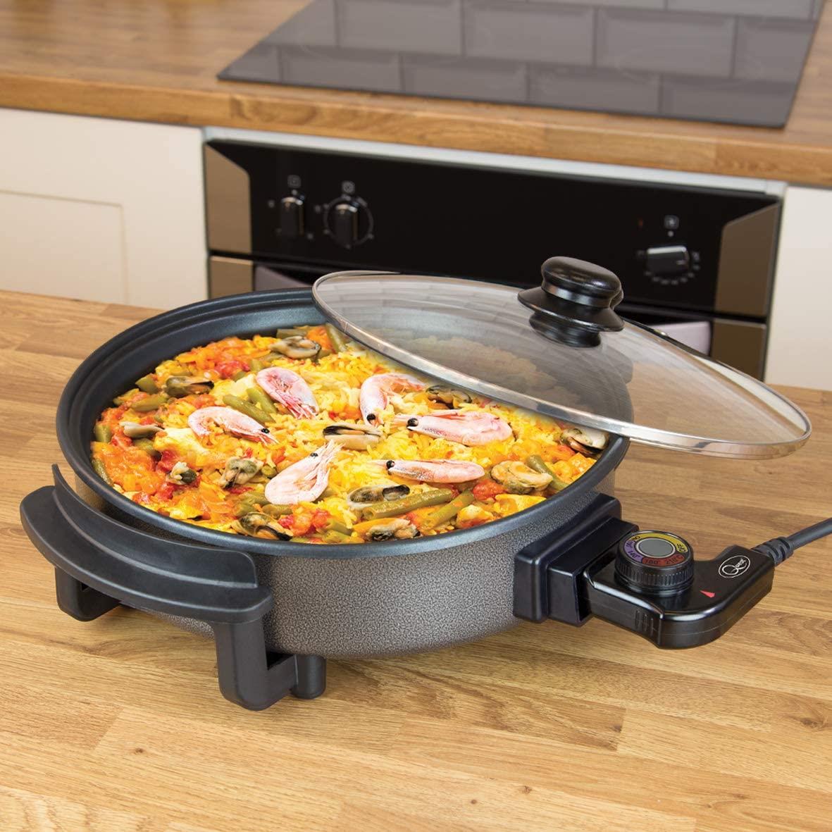 Quest 30cm Multi-Function Electric Cooker Pan with Lid, 1500 W- 35410