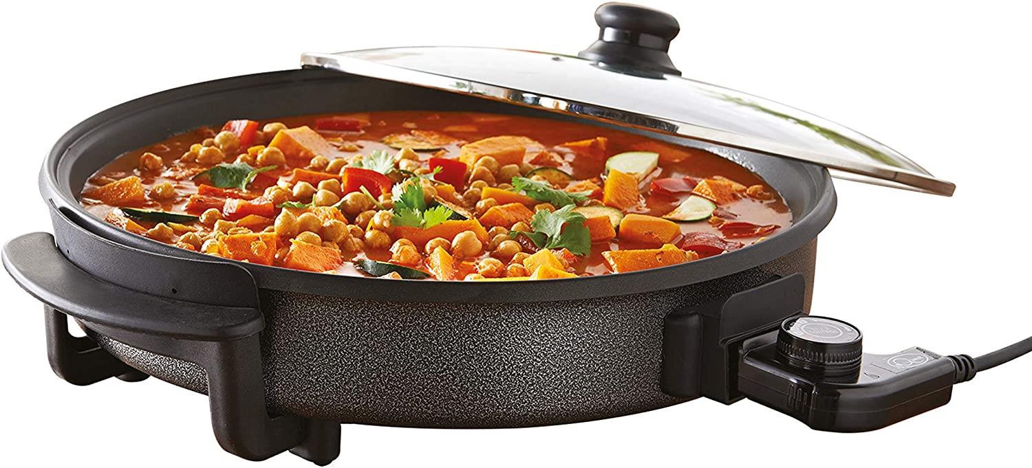 Quest 30cm Multi-Function Electric Cooker Pan with Lid, 1500 W- 35410