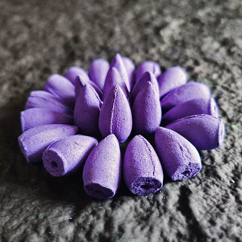 Y 10/20/50Pcs Natural Indian Cone Insence Rose Waterfall Reflux Tower Incense for Backflow Burner Home Tea Room Hotel Fragrance