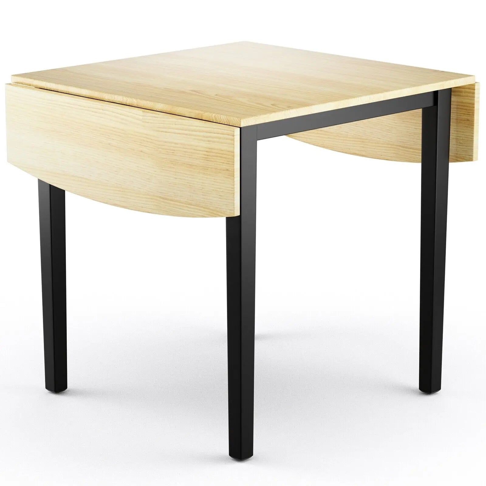 GOFLAME Folding Dining Table Drop Leaf Tables Home Wood Kitchen Table with Foot Pad