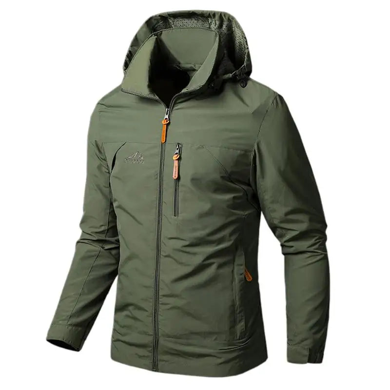 Men’s Waterproof Windbreaker Jacket with Hood – Outdoor & Casual Smart