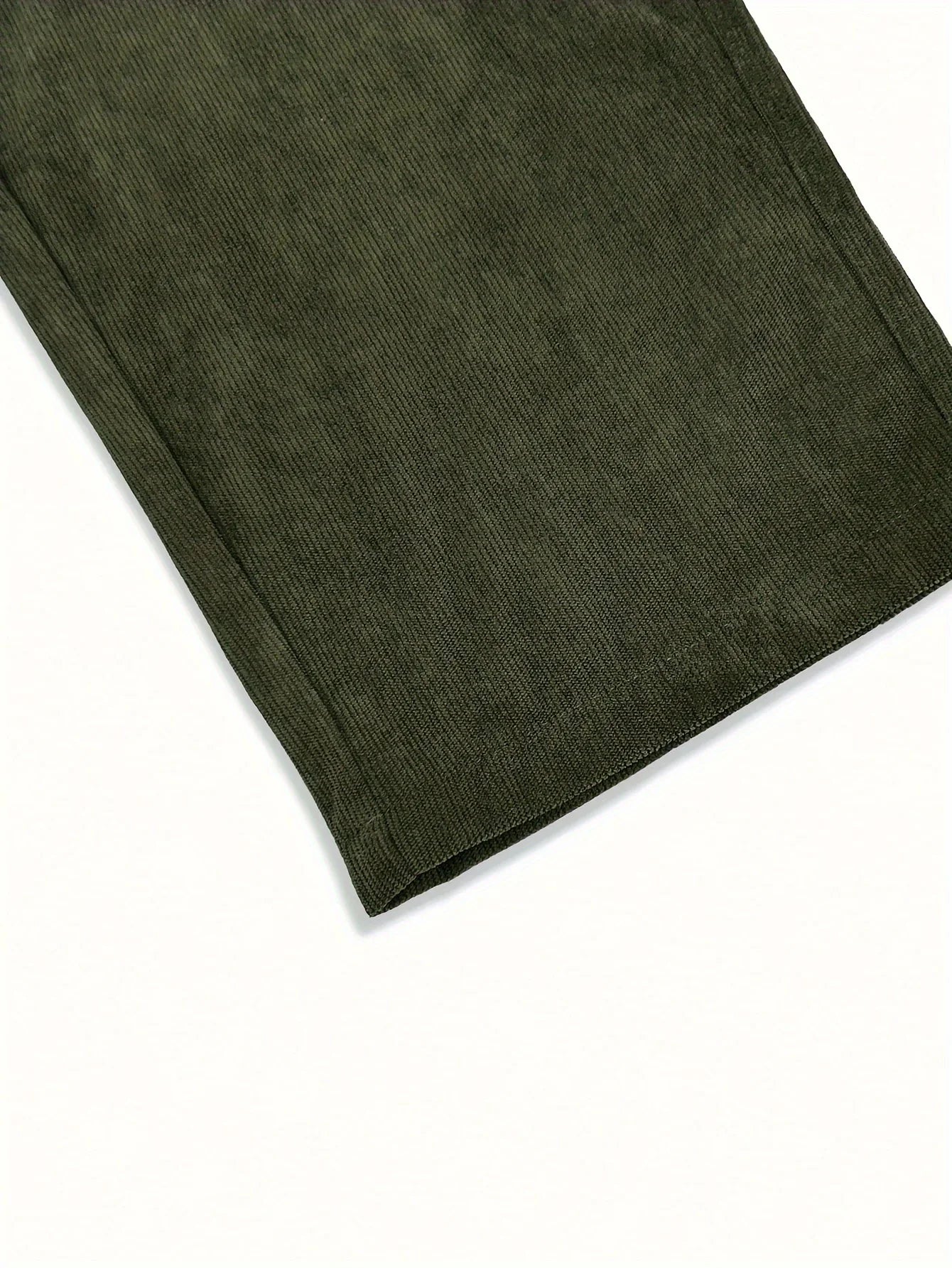 Men’s Corduroy Loose Fit Pants – Elastic Waist Drawstring Casual Trousers