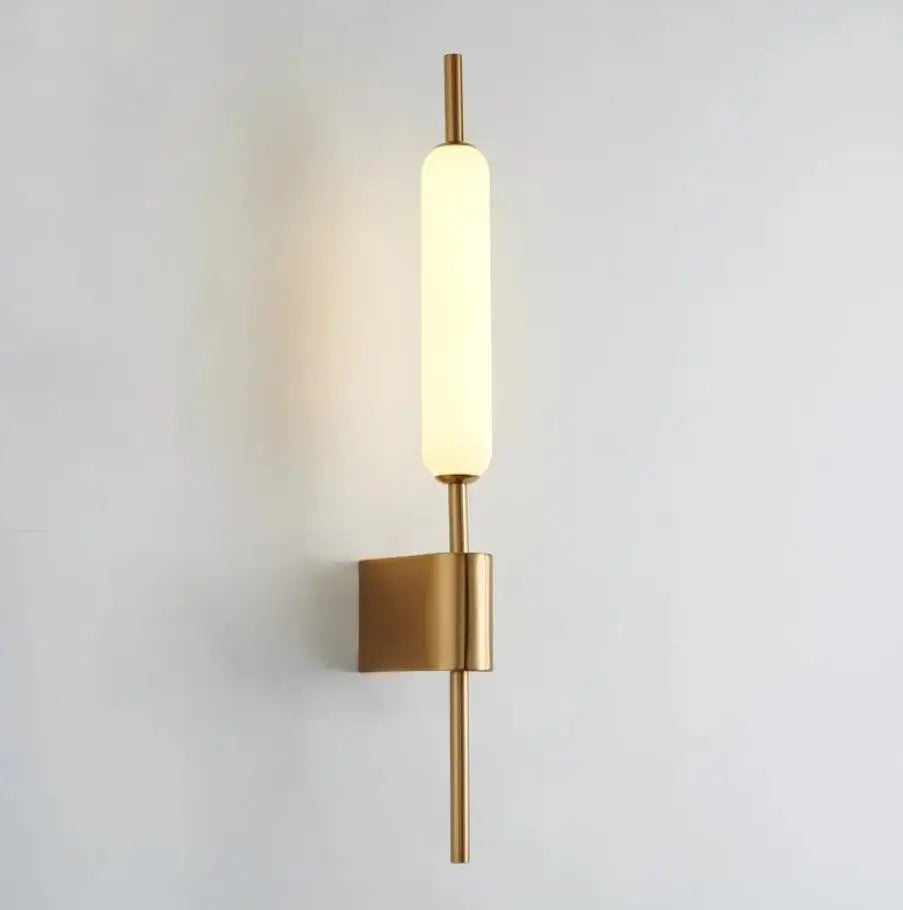 Chiraag Gold Wall Lamp - Warm White LED Light Modern Acrylic Design
