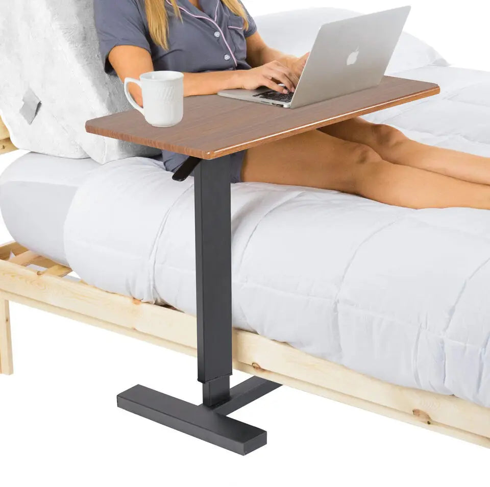 Adjustable Rolling Cart Overbed Bedside Table Laptop Desk Medical Home Bed Food Tray Hospital Bed End Table