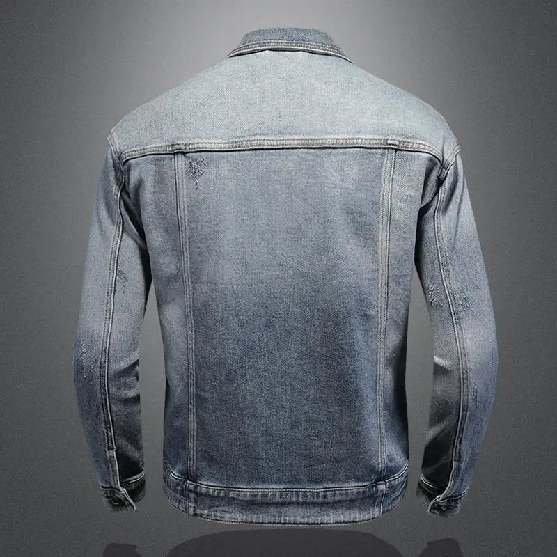Men’s Classic Denim Jacket – Retro Casual Streetwear Outerwear