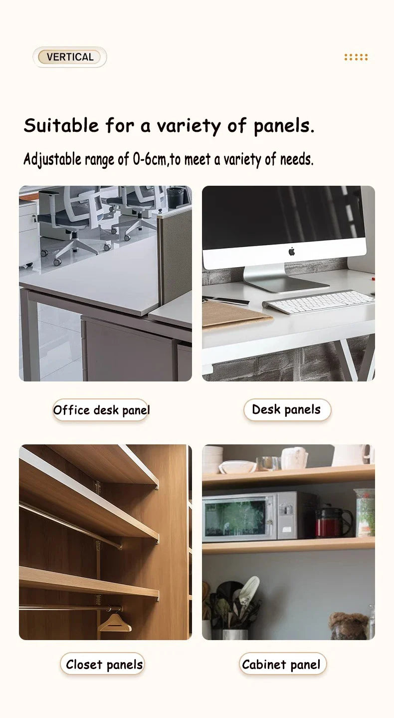 Telescopic Under Desk Cable Management Tray – Metal Under Table Storage Rack for Home Office, Router & Power Strip Organizer