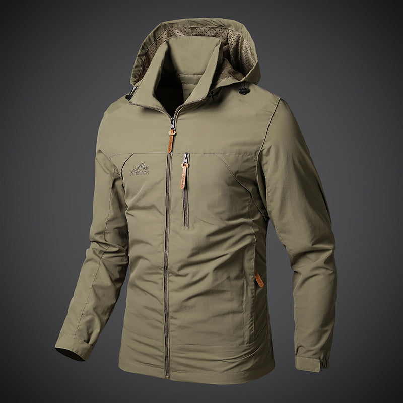 Men’s Waterproof Windbreaker Jacket with Hood – Outdoor & Casual Smart