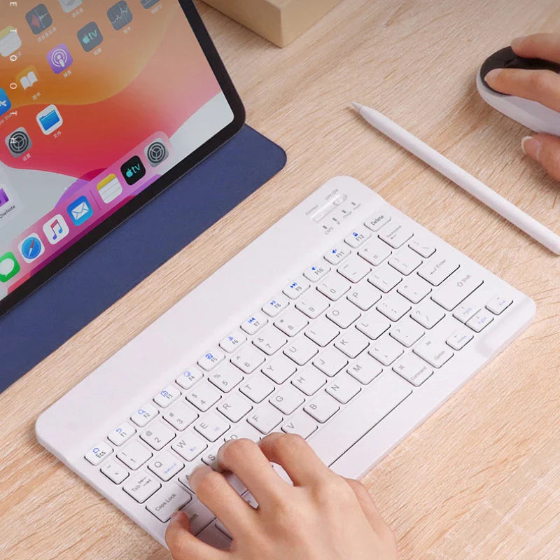 10 inch Magnetic Tablet Keyboard for iPad 2024 10.9 11 10.2 Bluetooth Rechargeable Keyboards for Xiaomi 6 Huawei Matepad 11.5