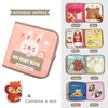 Montessori Busy Book Baby Early Education Book，Puzzle Toy, Animal Cognitive Fabric Book, Repeated Paste Book & Sensory toys