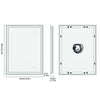 LED Light Bathroom Mirror Illuminated Wall Mounted Vanity Makeup Anti-Fog Rectangle 3 Colors Touch Light