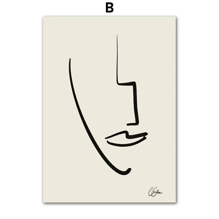 Abstract Line Art Posters – Minimalist Black & White Wall Art Prints for Modern Interiors | DArtano