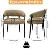 Set of 2 Luxury Kitchen Dining Chairs Microfiber Leather Dining Room Chairs Upholstered Seat for Restaurant Hotel Office