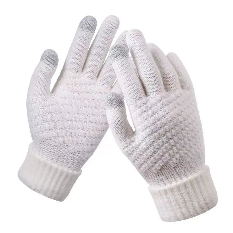 Winter Thermal Touch Screen Gloves – Warm Fleece Knit Unisex