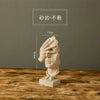 Abstract Resin Face Sculpture – “Silence is Golden” Nordic Art Statue for Home or Office Decor