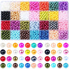 1960Pcs Colorful Beads Bracelet Making Kit Beads Crafts Set DIY Flower Clay Beads Crafts Kit Bracelet Beads Birthday Girls Gift