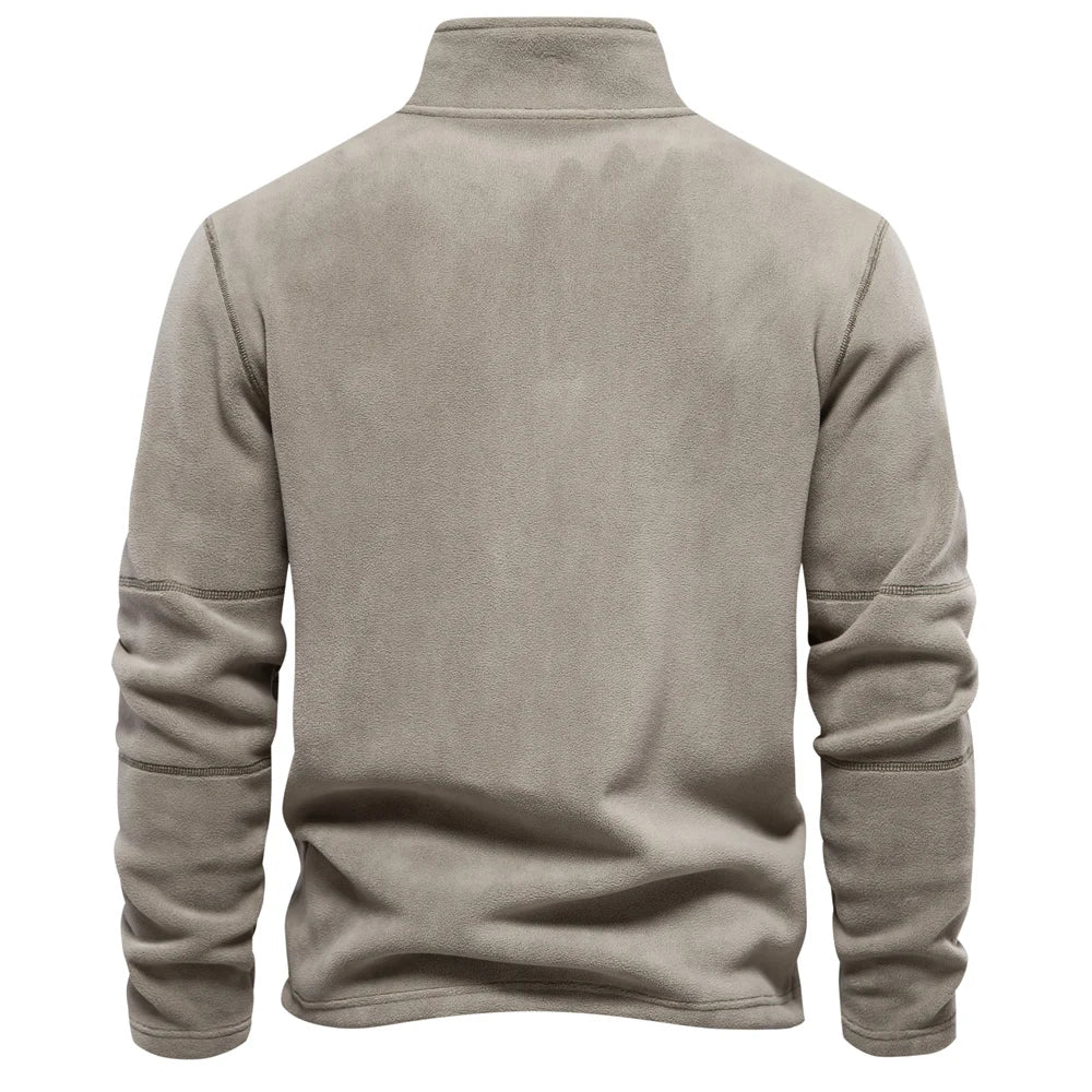 Men’s Thick Fleece Half-Zip Pullover – Warm Winter Sweatshirt - 7 Colours