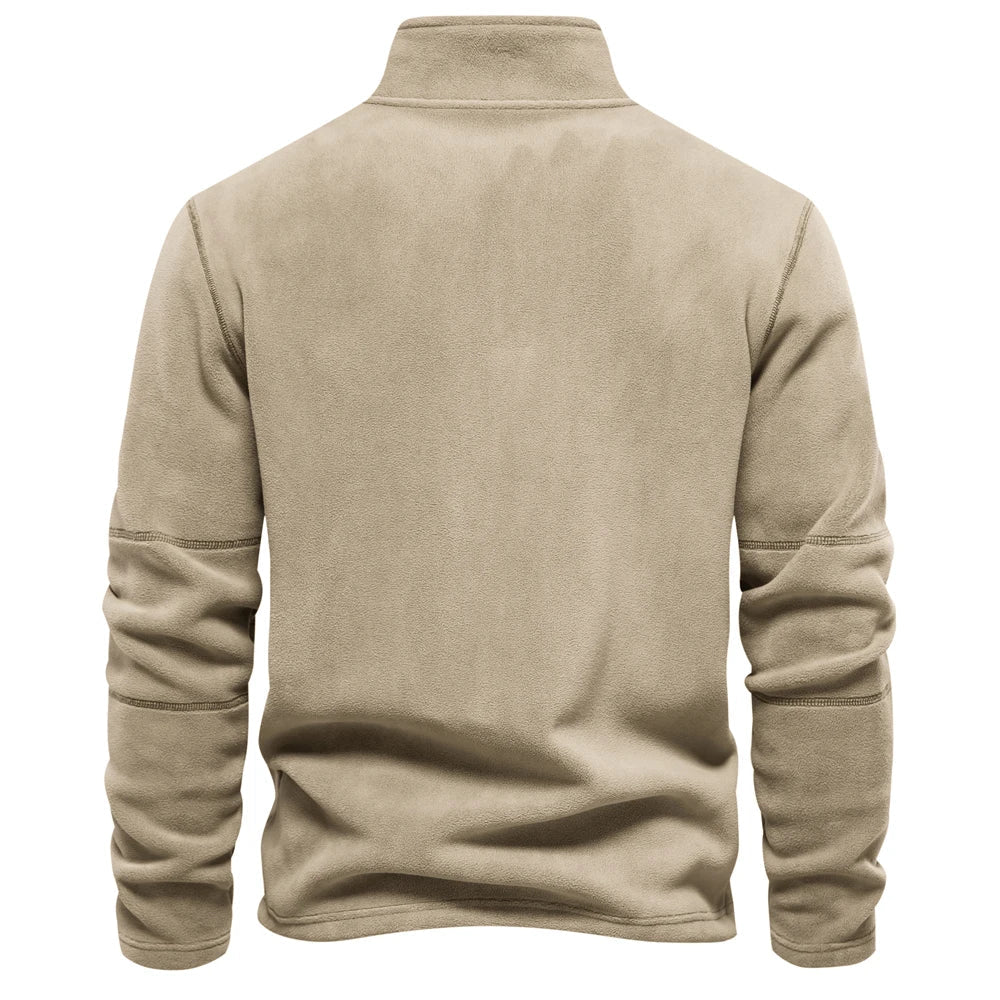 Men’s Thick Fleece Half-Zip Pullover – Warm Winter Sweatshirt - 7 Colours