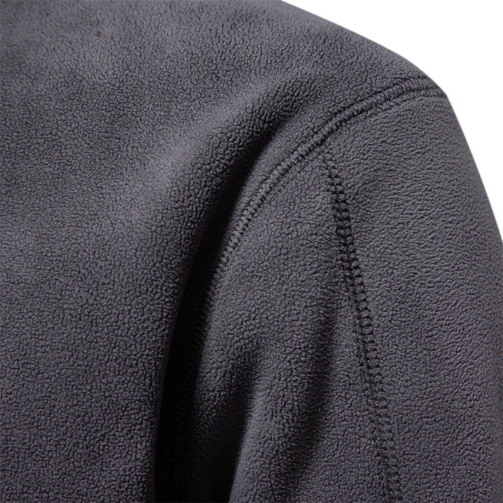 Men’s Thick Fleece Half-Zip Pullover – Warm Winter Sweatshirt - 7 Colours
