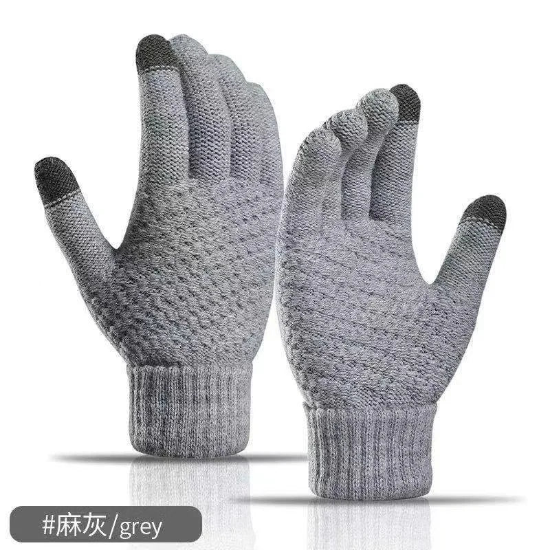 Winter Thermal Touch Screen Gloves – Warm Fleece Knit Unisex
