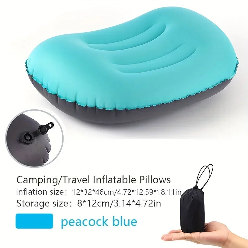 Camping Pillow with Ultralight Inflatable Pillow for Neck Lumbar Support Upgrade Backpacking Pillow