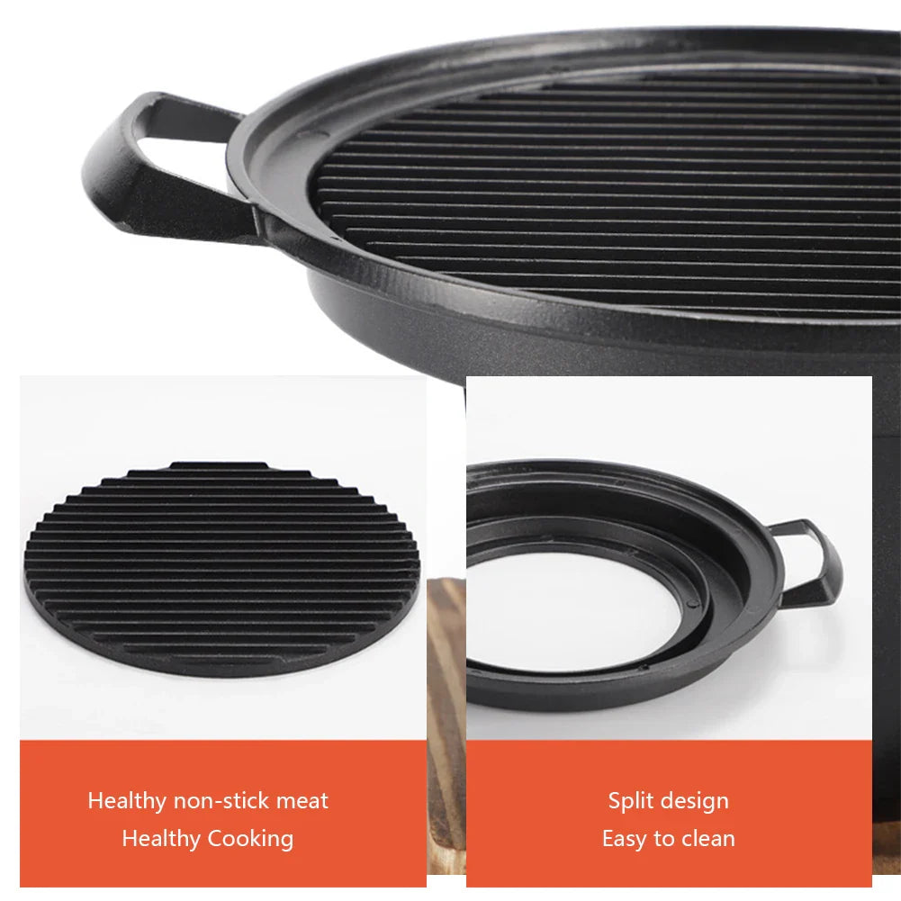 Mini BBQ Alcohol Stove Barbecue Grill Japanese One Person Cooking Oven Detachable Outdoor BBQ Plate Roasting Meat Tools