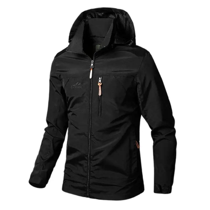 Men’s Waterproof Windbreaker Jacket with Hood – Outdoor & Casual Smart