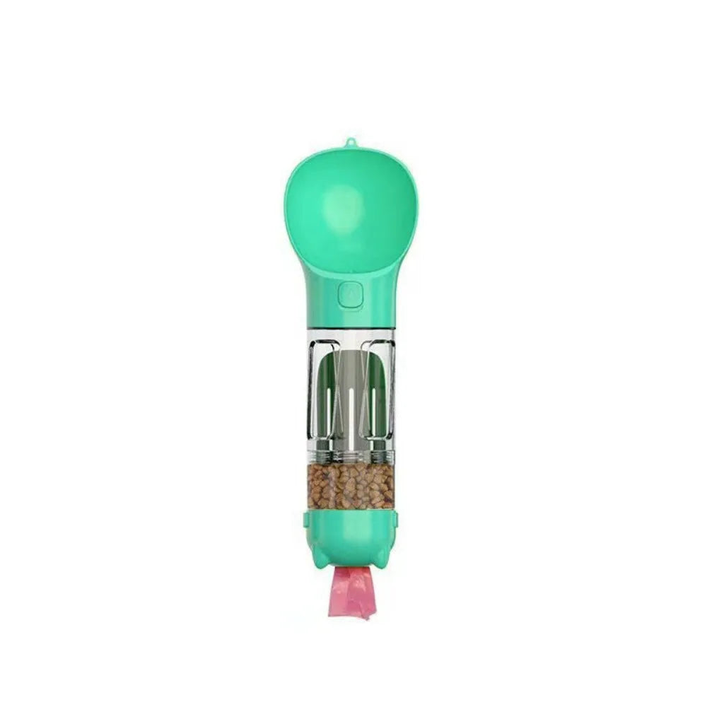 300/500ml Pet Water Food Dispenser 3 in 1 with Trash Bag Box and Shovel Pet Dog Water Bottle Leak Proof Dog Food Feeder