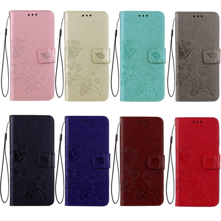 For Galaxy J3 (2017) / J330 (EU Version) Roses Pressed Flower Pattern Horizontal Flip Leather Case with Holder & Card Slots & Wallet, For Samsung Galaxy J3 (2017) / J330 (EU Version)