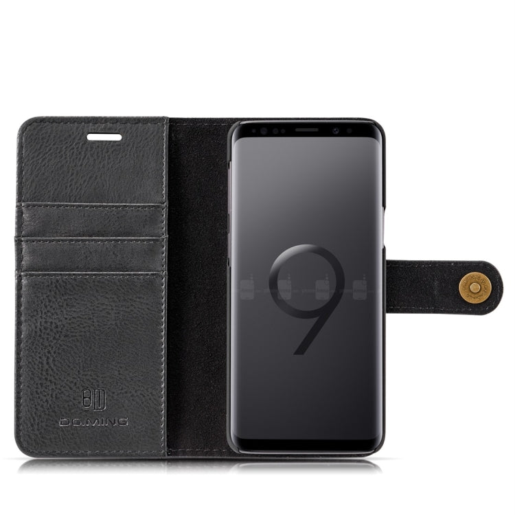 DG.MING for Galaxy S9 Crazy Horse Texture Horizontal Flip Detachable Magnetic Protective Case with Holder & Card Slots & Wallet, Galaxy S9
