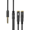2 in 1 3.5mm Male to Double 3.5mm Female TPE High-elastic Audio Cable Splitter, Cable Length: 32cm