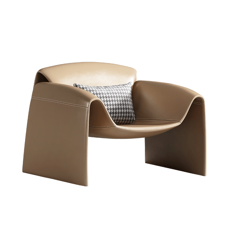 U Shape Armchair, Leather
