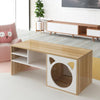 Marioni Coffee Table With Pet House, Wood