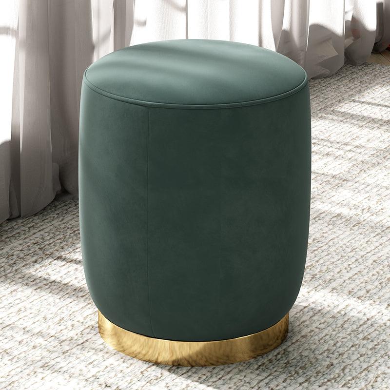 N89 Round Stool, Leather/ Velvet
