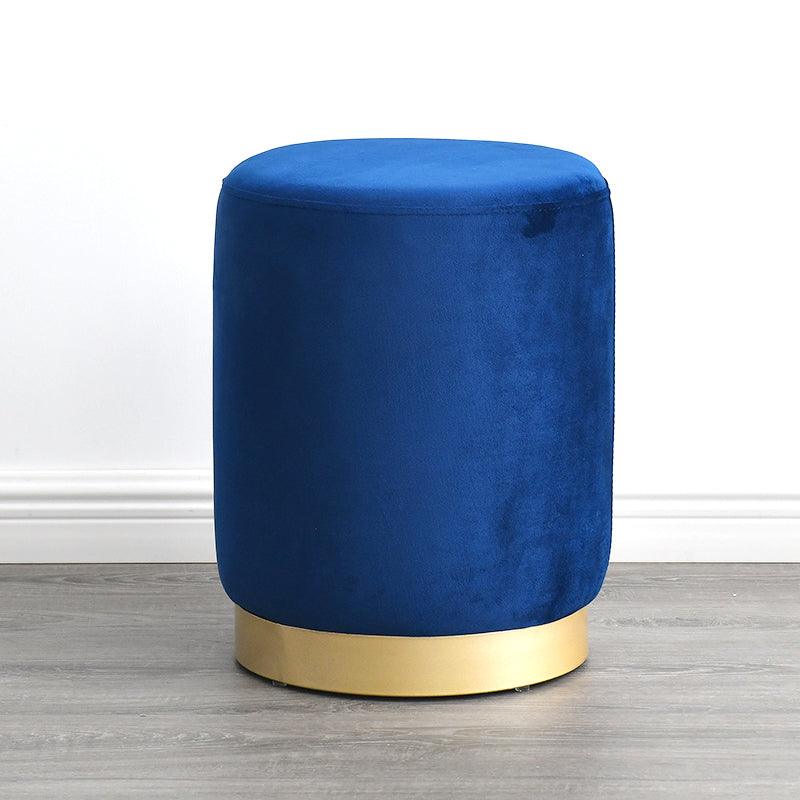 N89 Round Stool, Leather/ Velvet