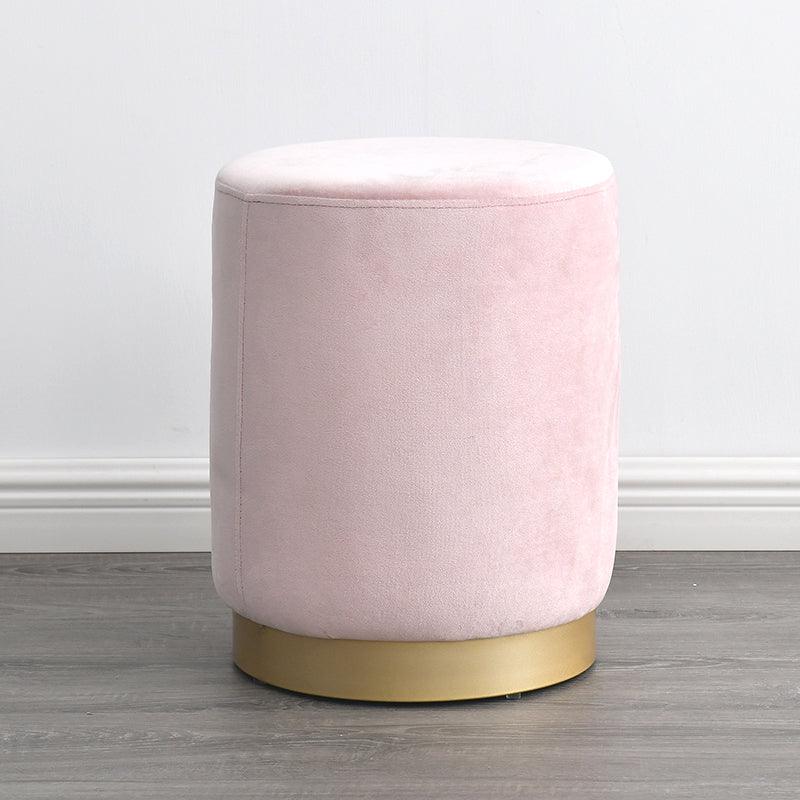 N89 Round Stool, Leather/ Velvet