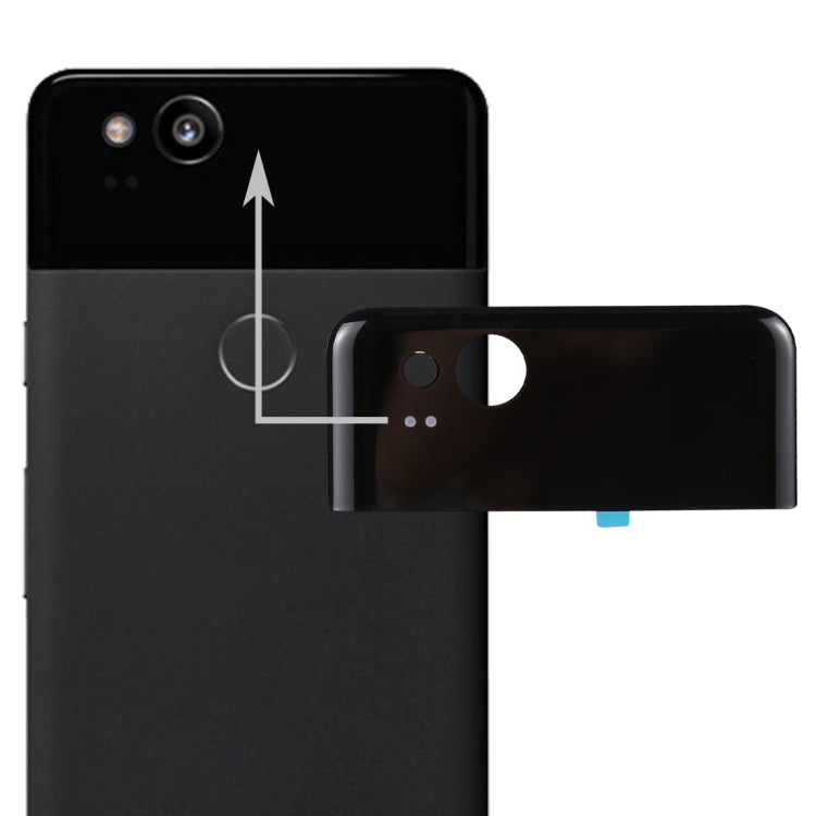 Google Pixel 2 Back Cover Top Glass Lens Cover(Black)